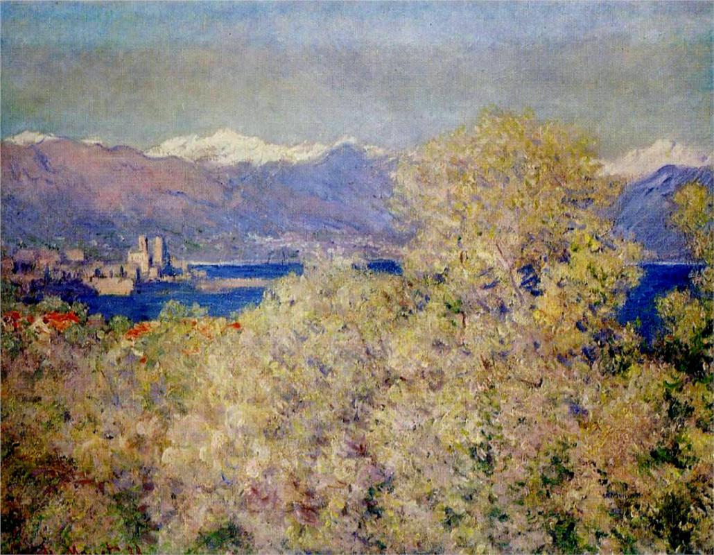 Antibes - View of the Salis Gardens 1888 - Claude Monet Paintings